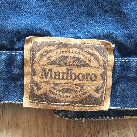 VINTAGE Marlboro Denim Jacket // Size S - Picture 7 of 8
